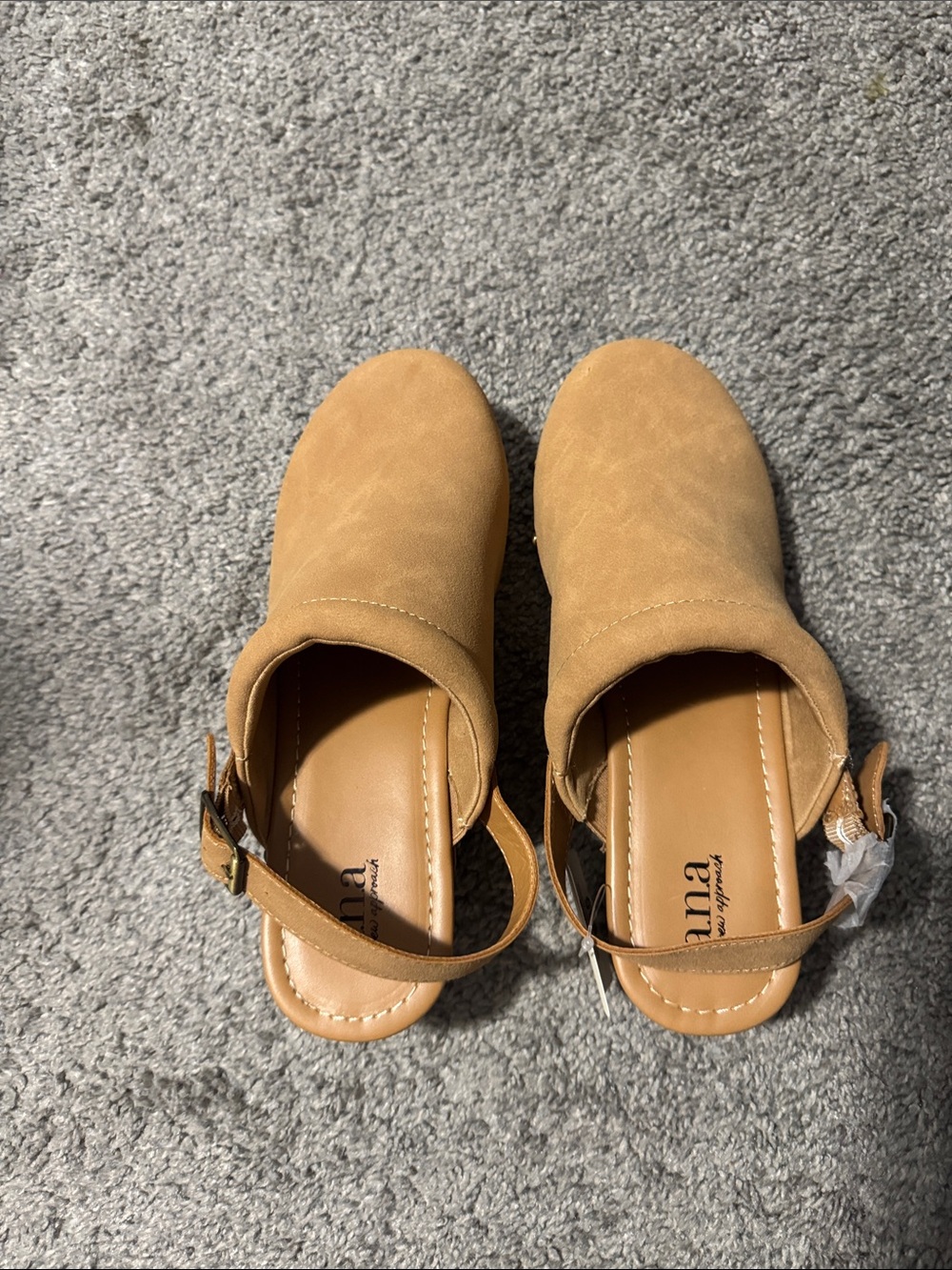 a.n.a Tan Slingback Clogs